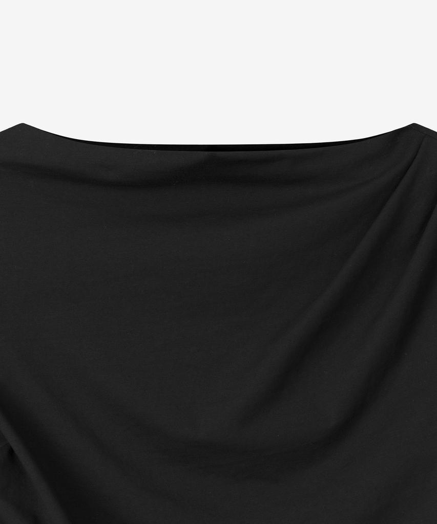 BASIKA Drape Short Sleeve T-Shirt (Black)