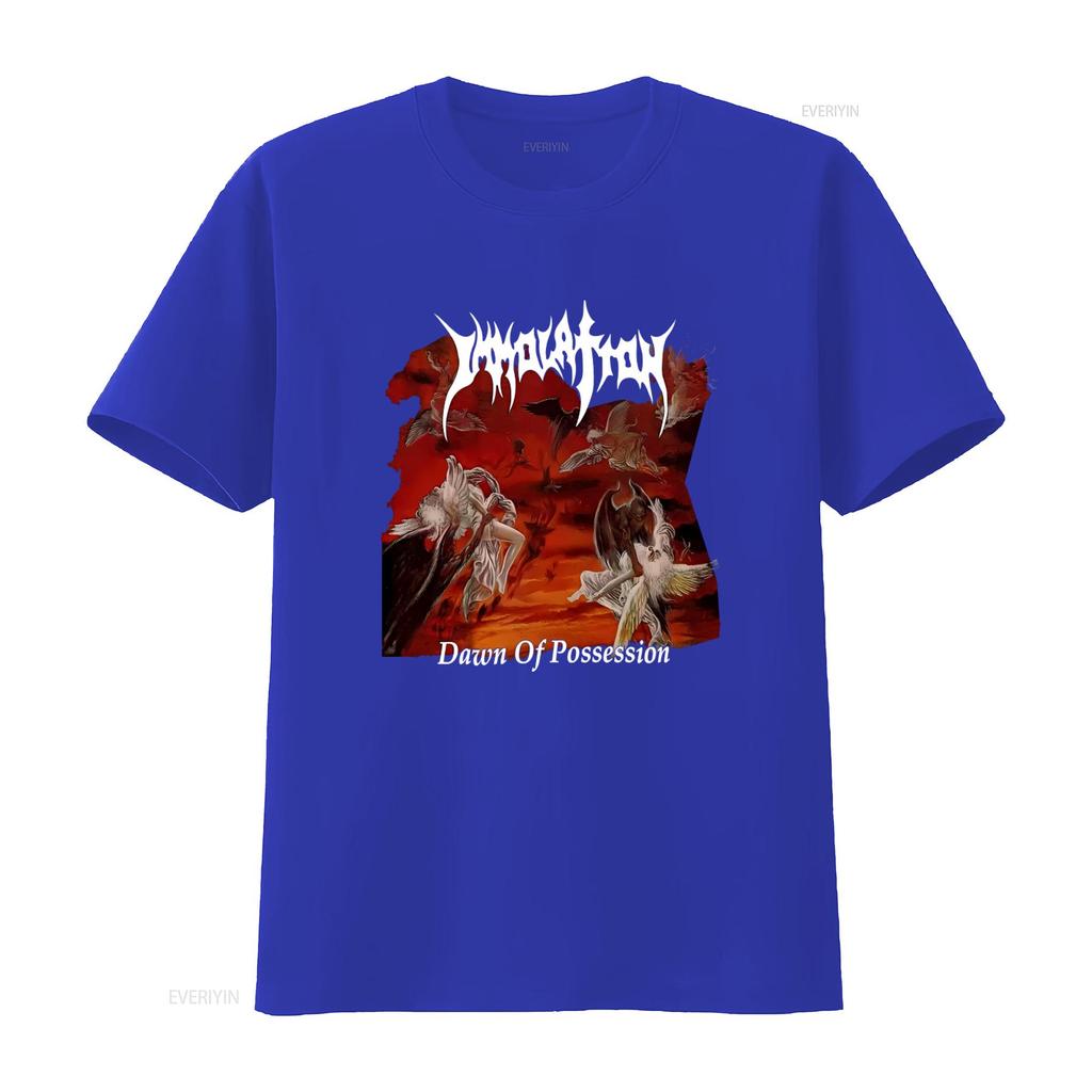 Immolation Alba del Possesso T-shirt Death Metal con artwork di Suffocation Nile Incantation vintage Lavato