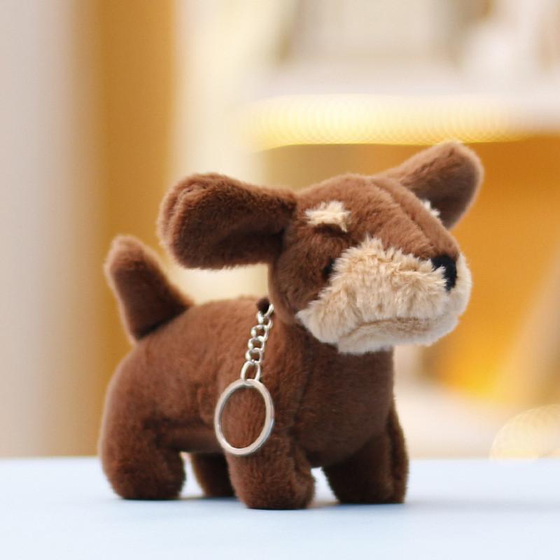 Dachshund Plush Huggable Animal Super Soft Cuddly Dog Doll For Keychain Use