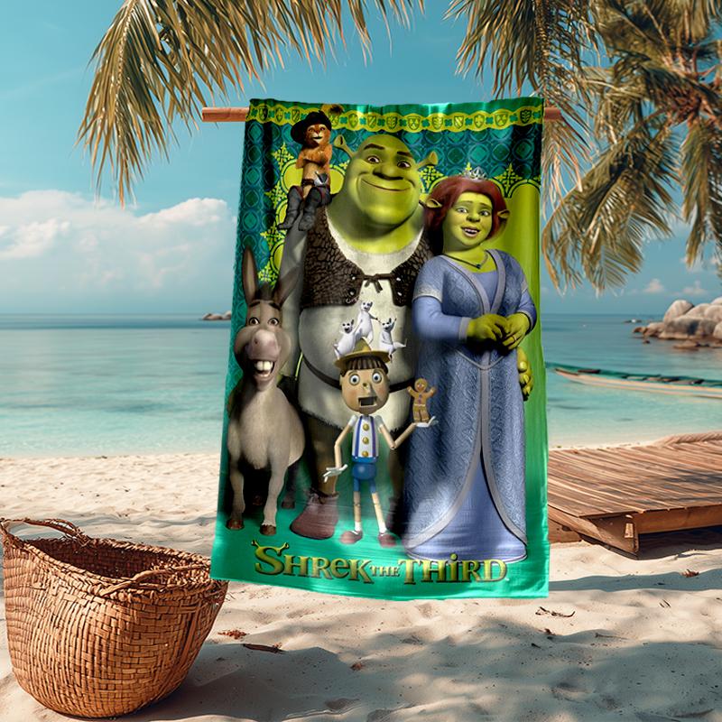 Ultra-Soft Beach Towel with Shrek Theme,Ideal for Pool - Camping, Diving - Perfect Travel Essential, Vibrant Beach Towel.