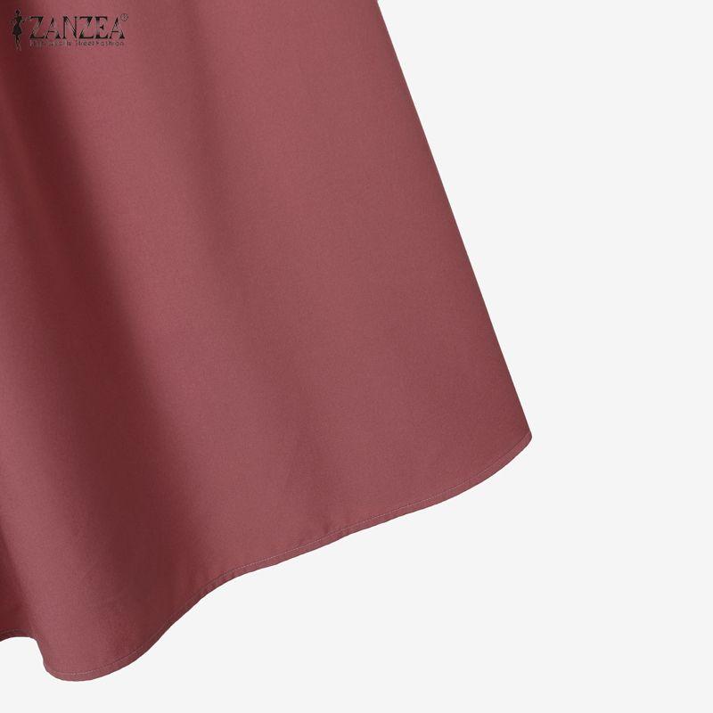 ZANZEA Women Long Sleeve Print Blouse and Long Skirts Muslim Two Piece Suit Sets