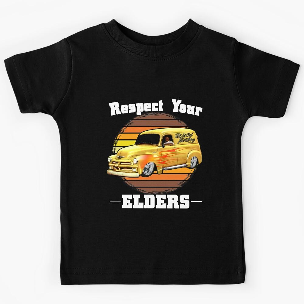 Funny Car Guy - Respect Your Elders Classic Panel Truck Kids T-Shirt 150