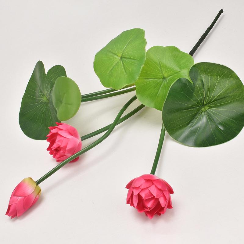 Artificial Flower Simulation Silk Lotus Green Plants Decoration Fake Flowers for Home Hotel Garden Living Room Table Decor