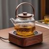 Striped Glass Flower Teapot Household Large Capacity High Borosilicate Glass Teapot Electric Ceramic Stove Heated Teapot