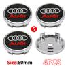 4Pcs 56mm Wheel Rim Hubcap Identity Overlay For 5w RS  B8 B9  S A3 8V A4A6 C7 C6 A5 Q3 Q5 Q7 A1 Motorsport Tuning Accessoryw5