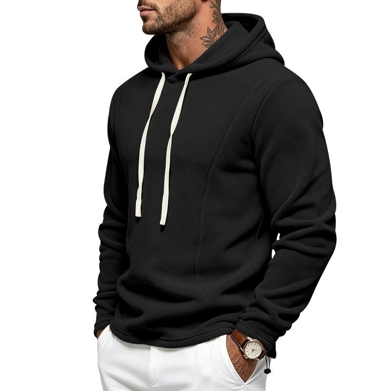 Men S Fleece Hooded Long Sleeve Sweatshirt For Autumn Outdoor Sports