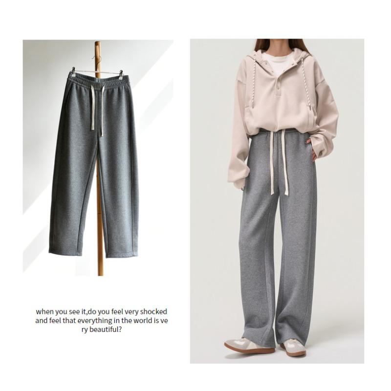 

[Glutinous rice scimitar pants] Winter women s clothing piled and thickened glutinous rice cotton micro-scimitar loose wide-leg trousers casual pants xxl (70-80kg )