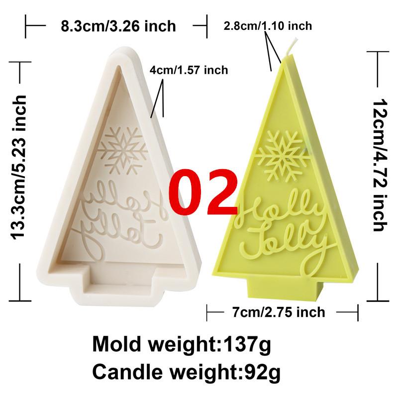 Christmas Snowflake Candle Silicone Mold DIY Christmas Tree Aromatherapy Candle Handmade Candle Mould Gift Christmas Decoration