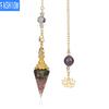 Mixed Aura Natural Spirit Pendulum Crystal Pendant Yoga Gold-plated Buddha Meditation Idea Concentrated Jewelry