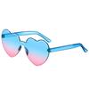 Fashion Jelly Gradient Heart-Shaped Lenses Sunglasses For Women Girls Colorful Sun Glasses Summer Outdoor Goggles UV400
