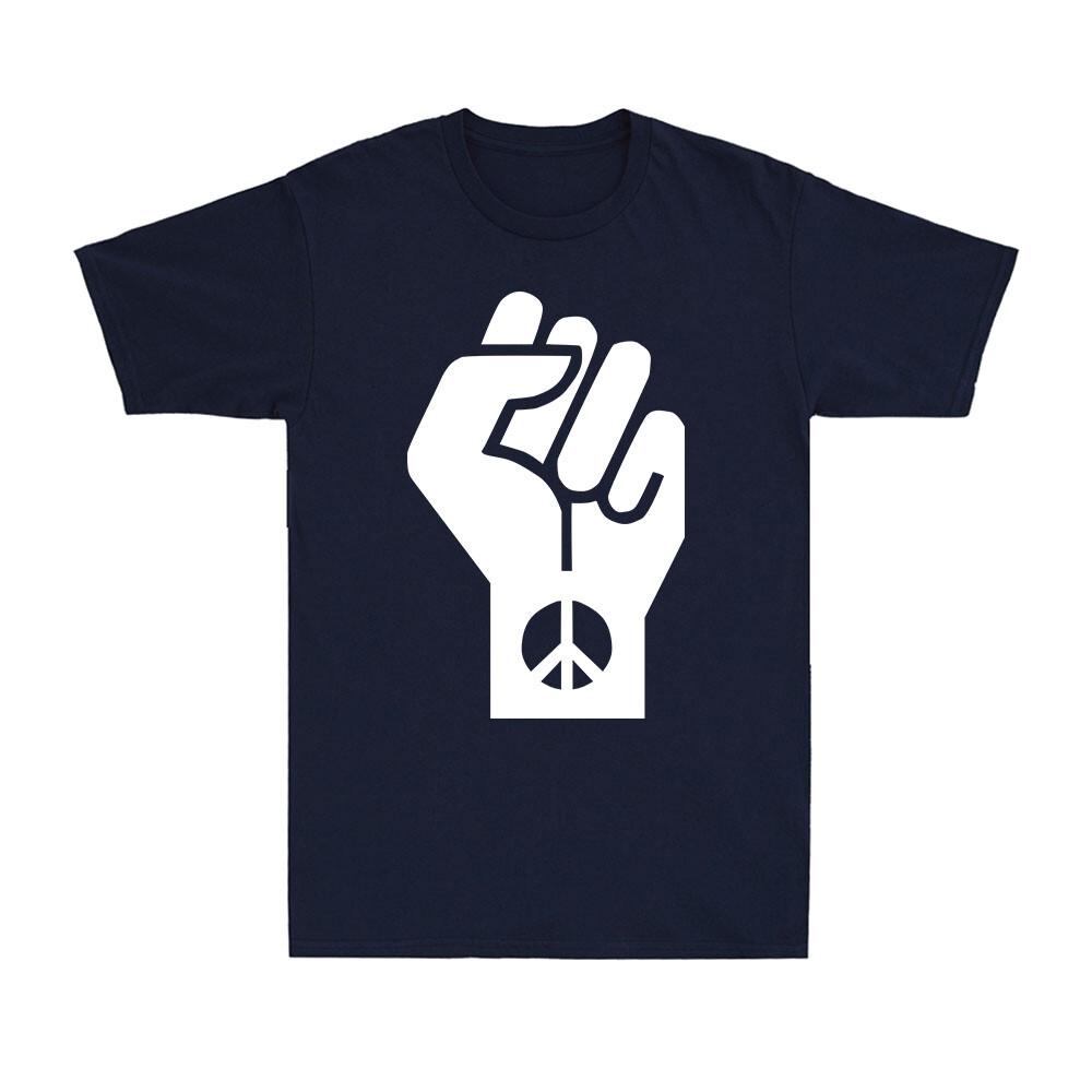 Fist Peace Love Anti War Peace Lover Gift Novelty Vintage Unisexs Cotton TShirt