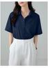 Summer Women's Short-Sleeve Loose Casual White Shirt - Korean OL Style
