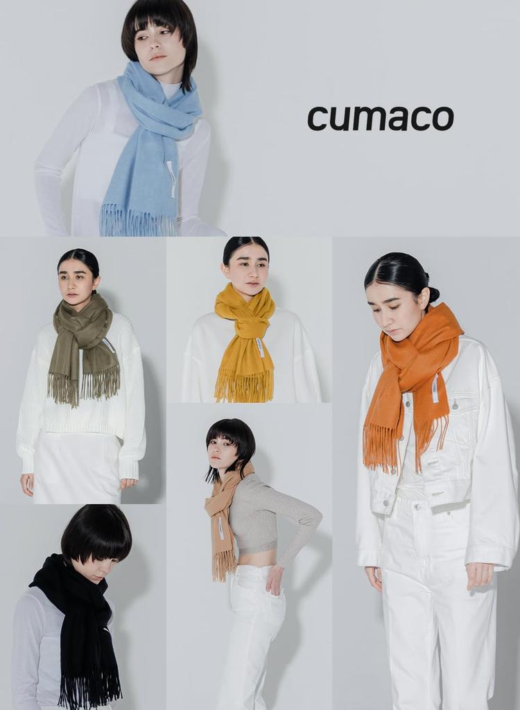 Light Blue Cashmere Solid Thick Brand Light [cumaco] 11. 100% Stole, Color, Unisex, Large, Scarf, Name, Gift, Blue, C-A0012B-0502