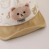 Bear Label Soft Brim Duckbill Hat for Infants & Toddlers - Spring Korean Fashion