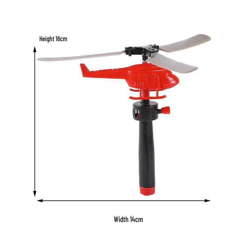 Kids' Pull String Power Helicopter Bamboo Dragonfly Outdoor Toy