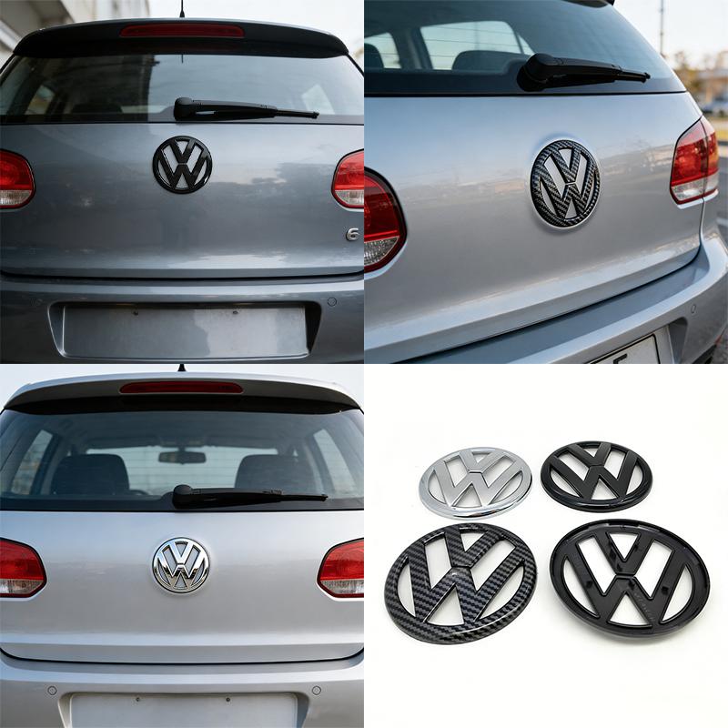 5K0853601C VW 135mm Car Front Grill Logo Emblem 110mm Rear Trunk Lid Badge For Volkswagen Golf MK6 Replacement Auto Accessories ze5