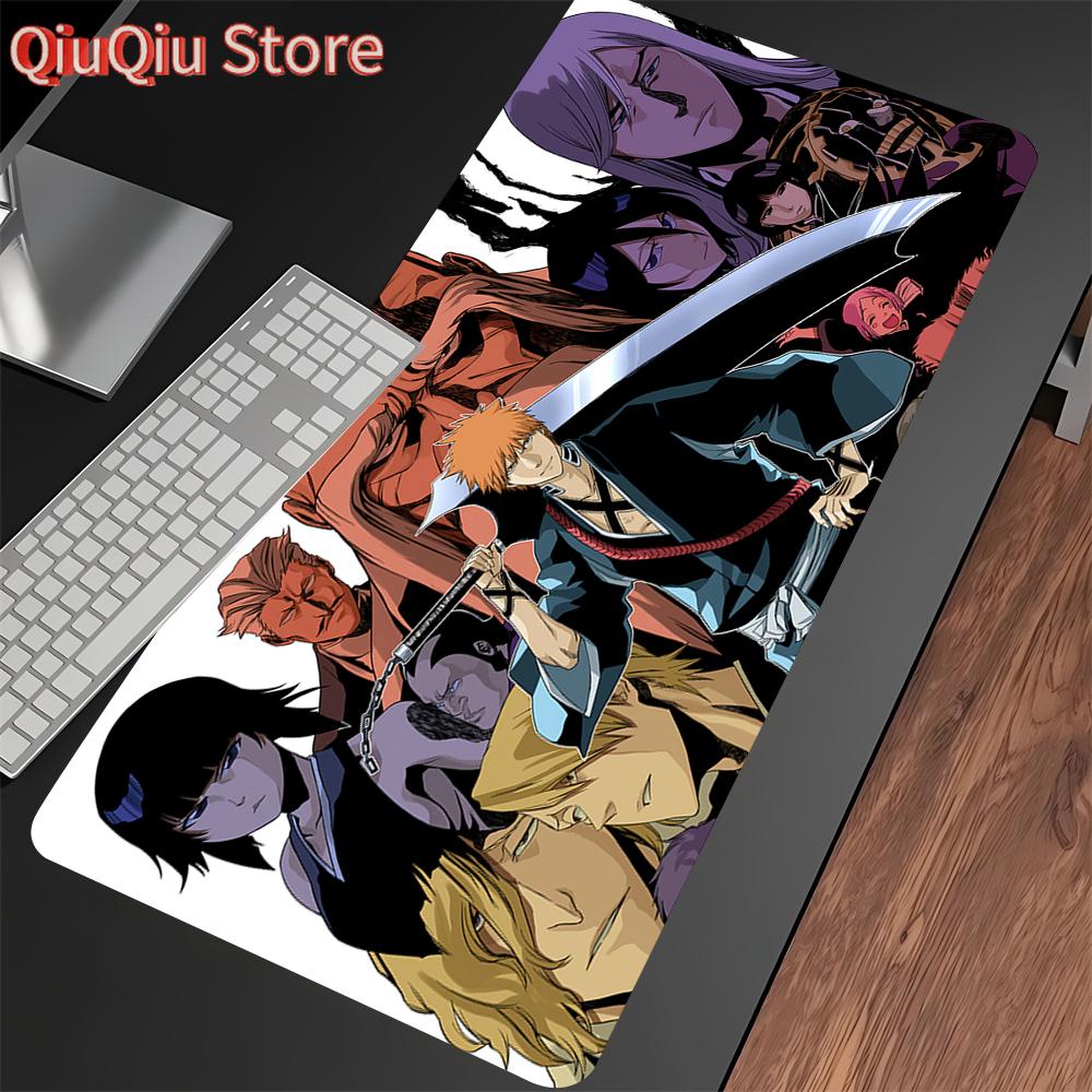 White Mouse Pad Anime Large Mousepad Bleach Manga Panel Laptop Office Rubber Soft Table Mat Pc Keyboard Gaming Non-Slip Carpet