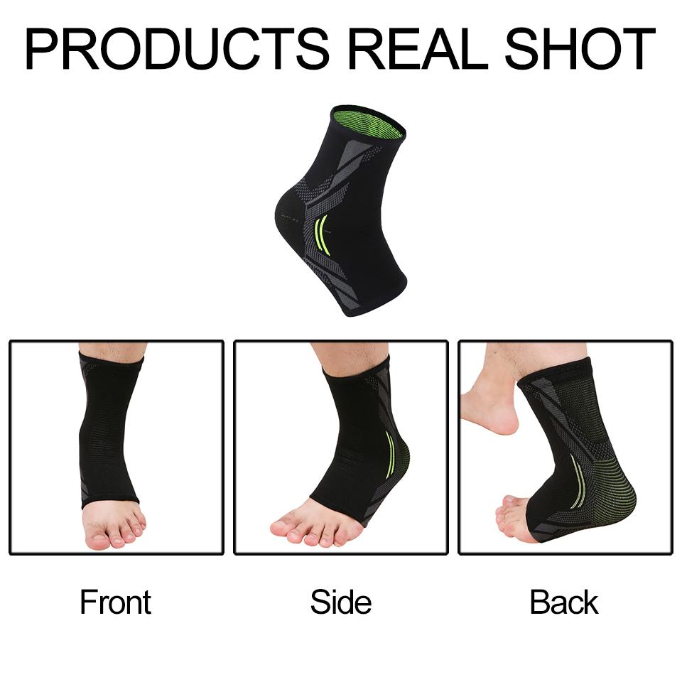 1Pcs Breathable Knitted Nylon Ankle Support with Four Sides Elastic Force for Men Women Comfortable Fit Ankle Guards