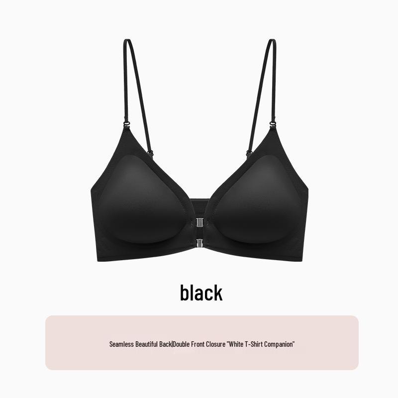 

Женский бесшовный бюстгальтер пуш-ап: Передняя застежка, Предотвращающий провисание, Боковая поддержка, Без косточек, Фиксированная чашка M (recommended for 95-110 jin)