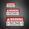 3Pcs/Set Do Not Touch Warning Stickers, Waterproof Anti-Theft Vinyl Decals, Exterior Decor for Car Window and Bumper