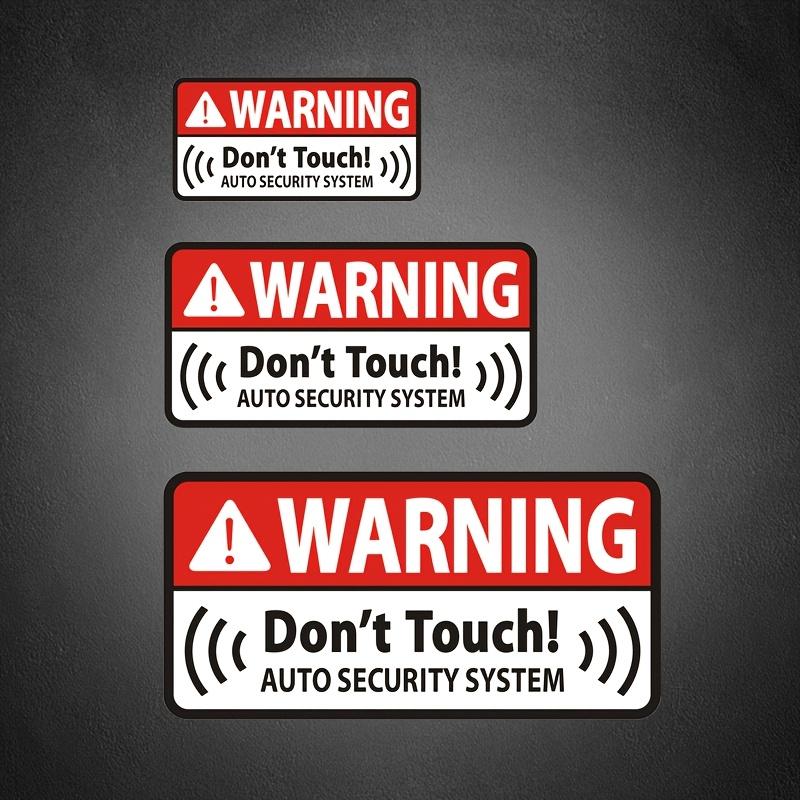3Pcs/Set Do Not Touch Warning Stickers, Waterproof Anti-Theft Vinyl Decals, Exterior Decor for Car Window and Bumper
