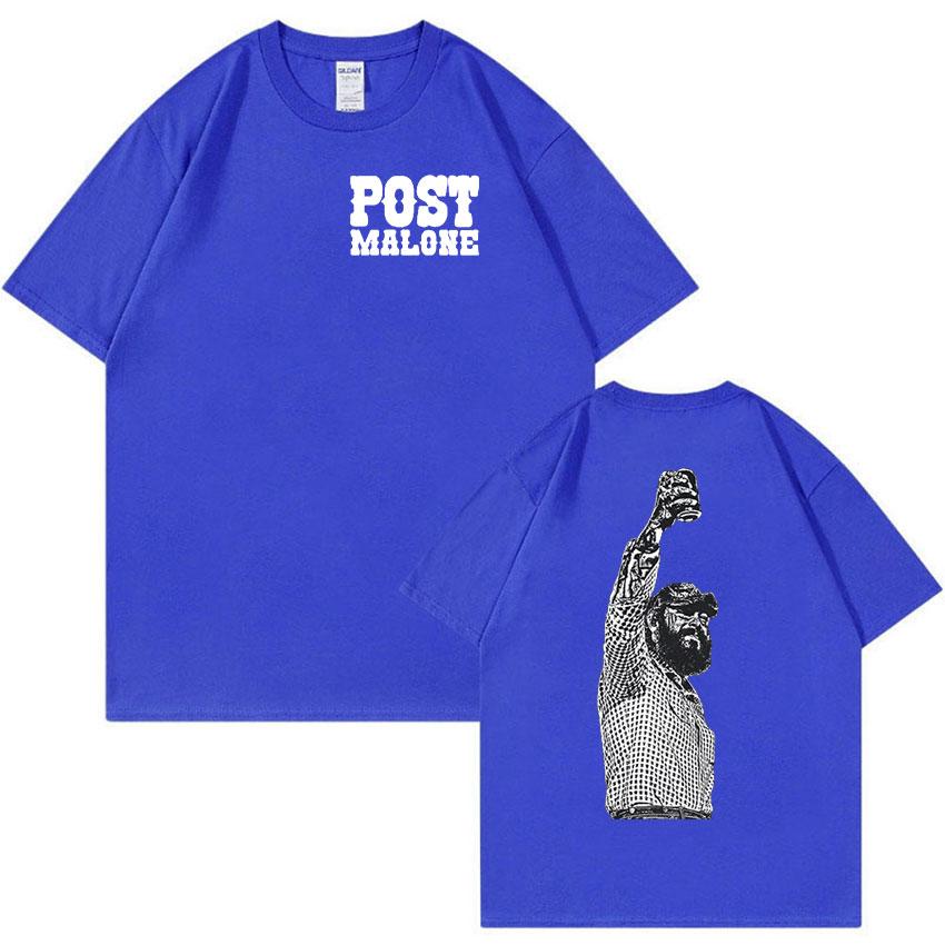 Singer P-Posts M-Malones Print Graphic TShirt Men Hip Hop Fashion Short Sleeve Tshirt Retro Oversize Women Cotton Tee Streetwear