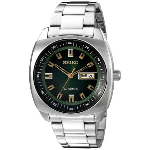 

Seiko Men s SNK M97 Analog Green Dial Automatic Silver Stainless Steel Watch