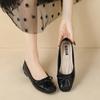 Fashion Silver/Gold Bowtie Ballet Shoes Woman 2025 Spring Flats Ladies Shallow Slip On Loafers Office Dress Moccasins Pig Toe Ballerinas