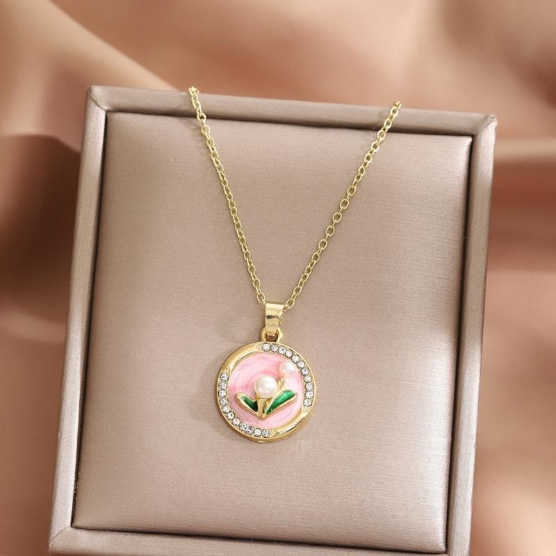 Artistic Blossomy Bivalve Charm Necklace 10 Artisanal Designs Additional Metal Mixture Jewelry Perfect For Gifting Instances