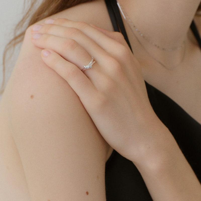 NORMALLEE [Silver 925] Ribbon Tie Baby Ring