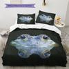 Black Crocodile Pattern Bedding Home Decoration Birthday Gift (1 * Duvet Cover + 2 * Pillowcase, Without Core)