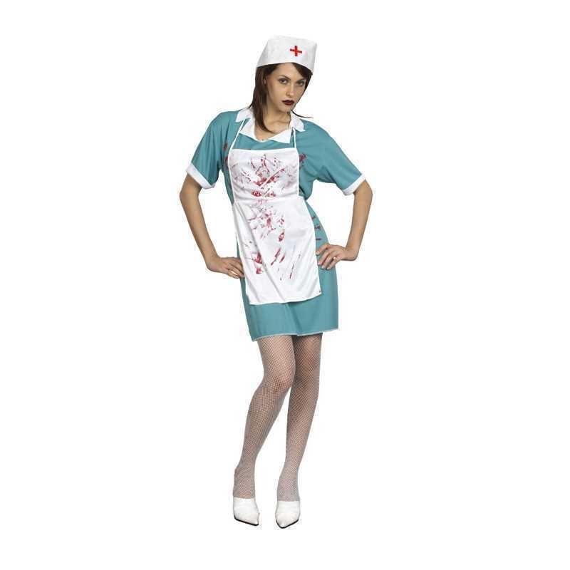 Unisex Kostium Pielęgniarki Z Plamami Krwi na Halloween Cosplay Na Straszne Imprezy