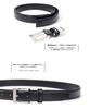 [BEEL] Belt, Double-Sided Cowhide Leather, Men's & Women's, Business & Casual, Genuine Leather, Large Size, Simple & Easy to Use, Smooth, Dark Brown