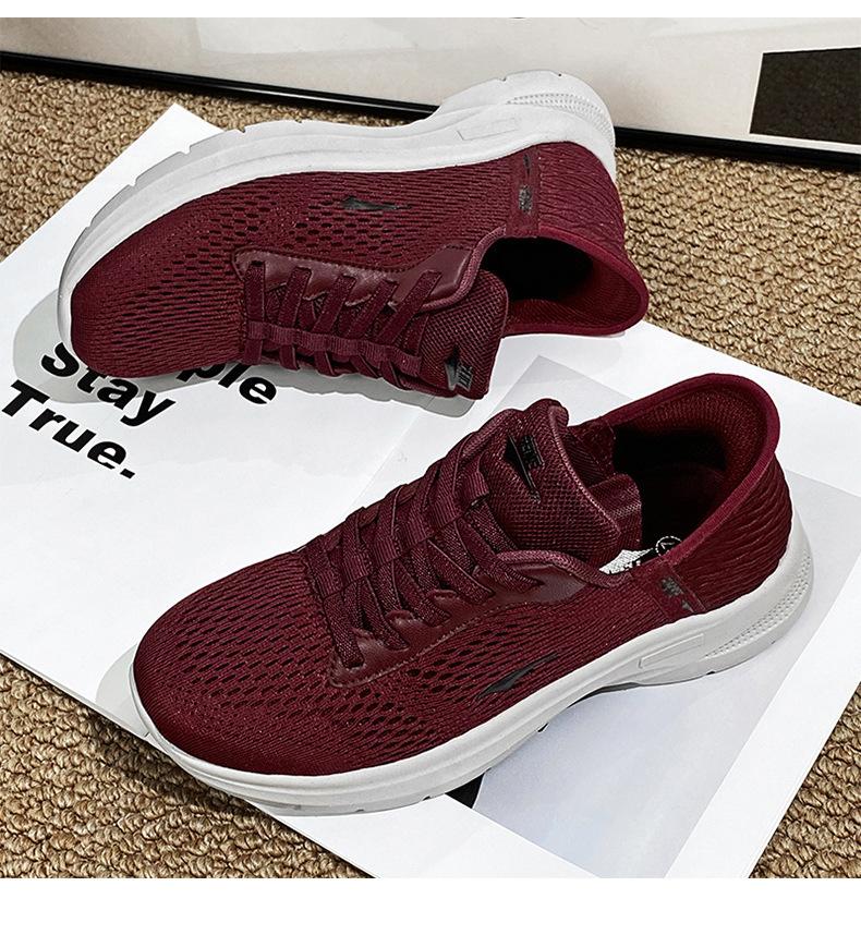 

Walking versatile leisure sports light soles of the elderly walking men and women breathable teenagers summer 42 красный