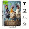 Vintage Metal Chicken Poster, Wall Art for Home Decor
