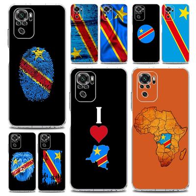 Phone Case For Xiaomi Redmi Note 13 12 5G 9S 9 8 10 11 Pro Plus 4G 9T 13C 12C10C 9C 9A 7 Clear Cover Congo Flag