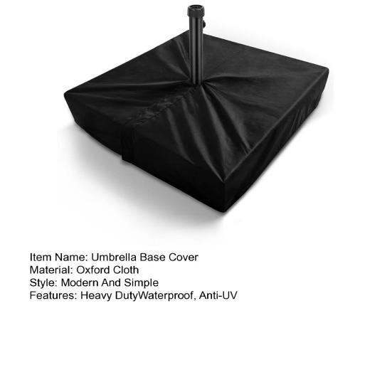 Outdoor Umbrella Base Cover Heavy Duty 600D Oxford Cloth Waterproof Anti-UV Outside Garden Patio Umbrella Stand Square Protector Cover Umbrella