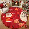 Weihnachtsmann runder Teppich, geeignet für Wohnzimmer, Schlafzimmer, Eingangshalle, Heimdekoration, perfekte Weihnachtsdekoration, Schlafzimmerteppich, Dekoteppich