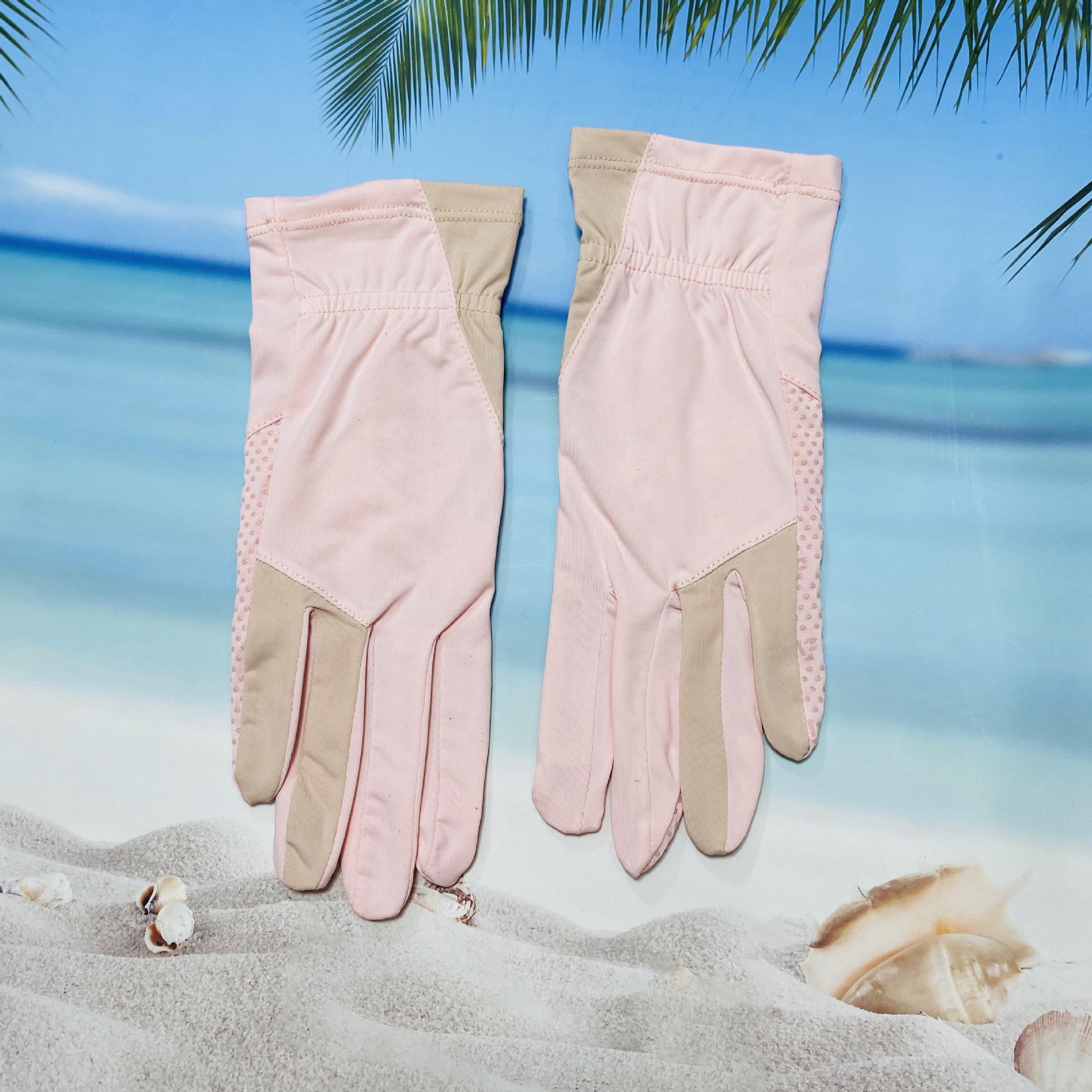 Women s UV Protection Ice Silk Touchscreen Gloves – Non-Slip, Cycling, Driving, Summer Gloves розовый