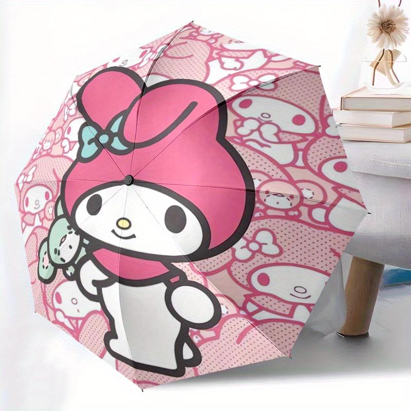 1pc My Melody Automatic Opening and Closing Umbrella - Lightweight 3-Fold Design, Suitable for Fans, Travel, Daily Use, Interesting Shape, Considerabl