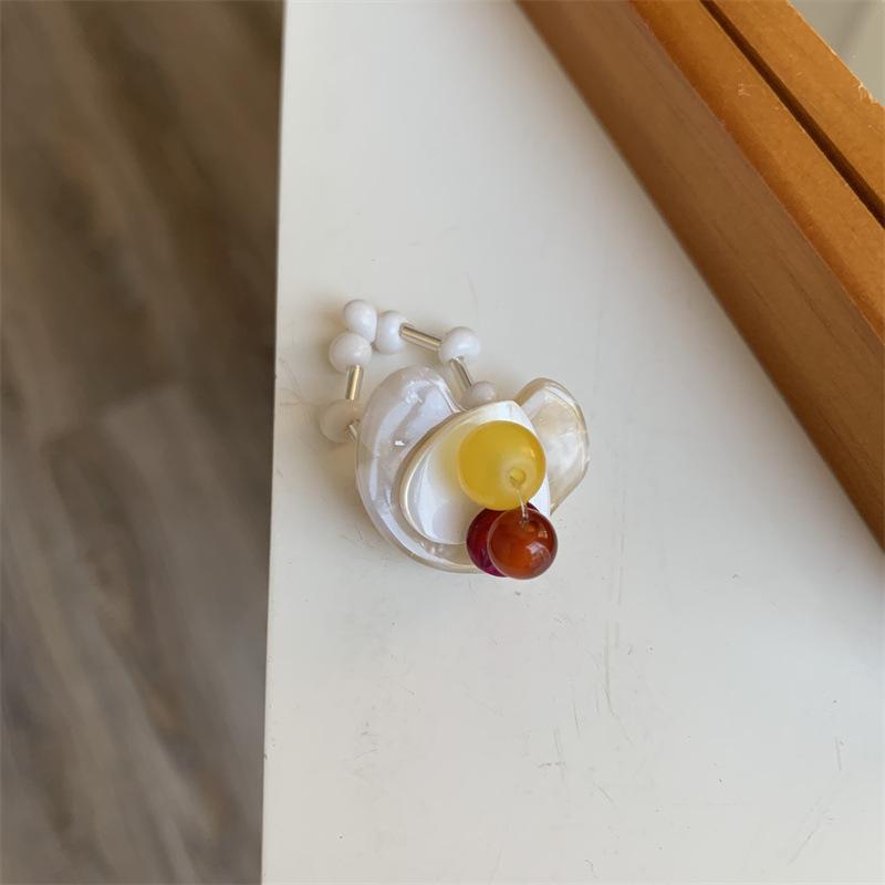 Multi-Element ~ Retro Beaded Ring Women's Trend Index Finger Ring Elastic Folded Ring Casual Jewelry Accessories