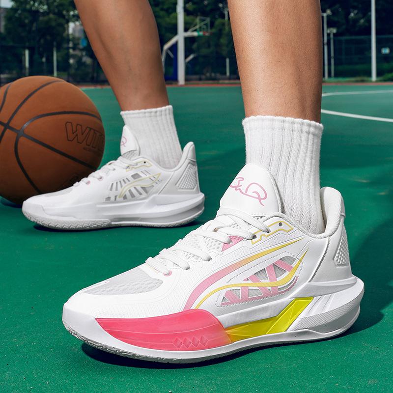 New basketball shoes men's cushioning breathable youth mesh wear-resistant non-slip loud fashion sports shoes