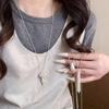 Korean Style Grape Bead Pendant Necklace: Elegant, Fashionable Clavicle Chain for Women. Versatile and Refined Accessory.