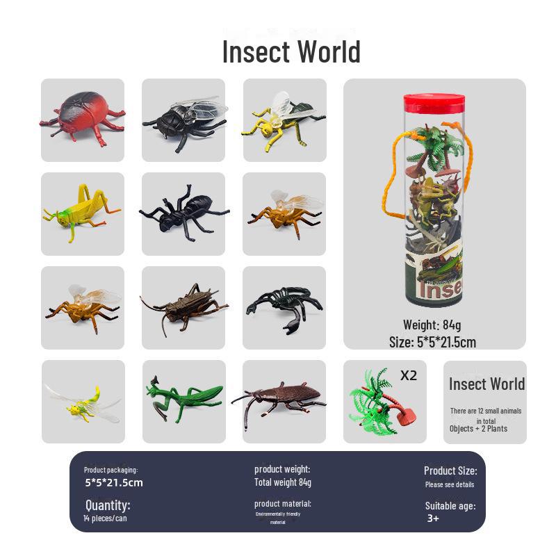Dinosaur and Insect Simulation Educational Toy Set for Children