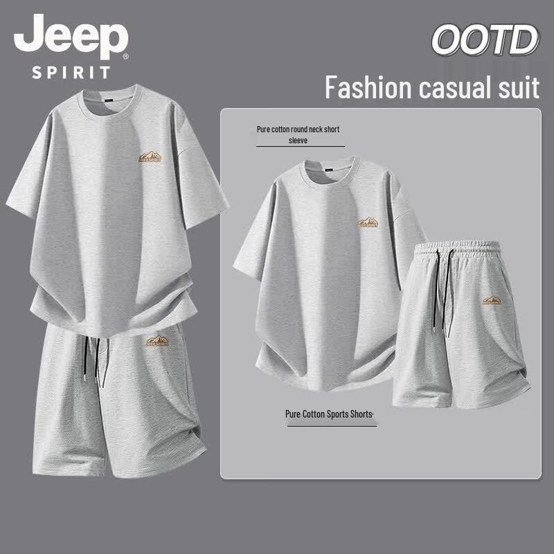 

JEEP SPIRIT Men s Summer Cotton T-Shirt & Shorts Set 3XL