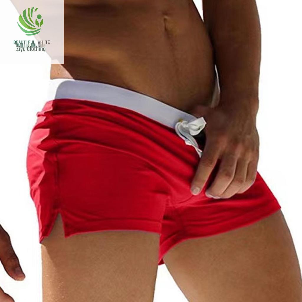 2025 Noi Trunchiuri de Baie de Plajă Elastice Colorblock pentru Bărbați