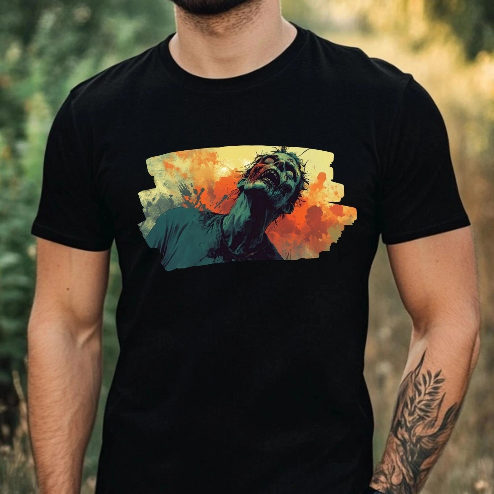 T-Shirt Herren Zombie Motiv Baumwolle Größe XS bis 5XL XXL