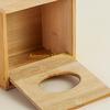 F26C Rectangle Bamboo Tissue Holder Lightweight Napkin Dispenser Easy Cleaning Utility Paper Organizer Dustproof for Tabletop