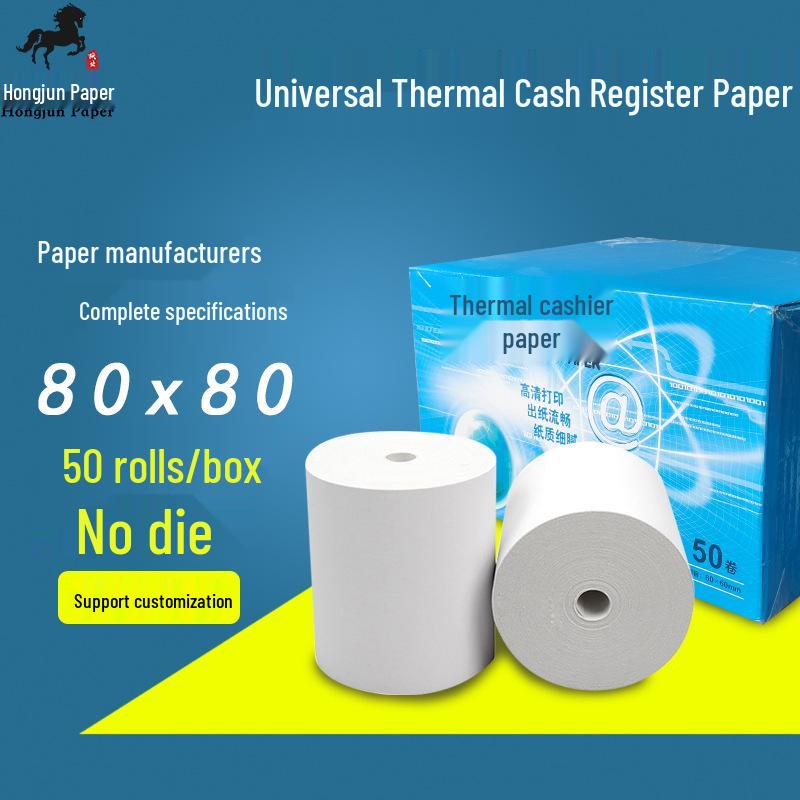 

80x80 Thermal Receipt Paper for Cash Registers and Takeaway Orders