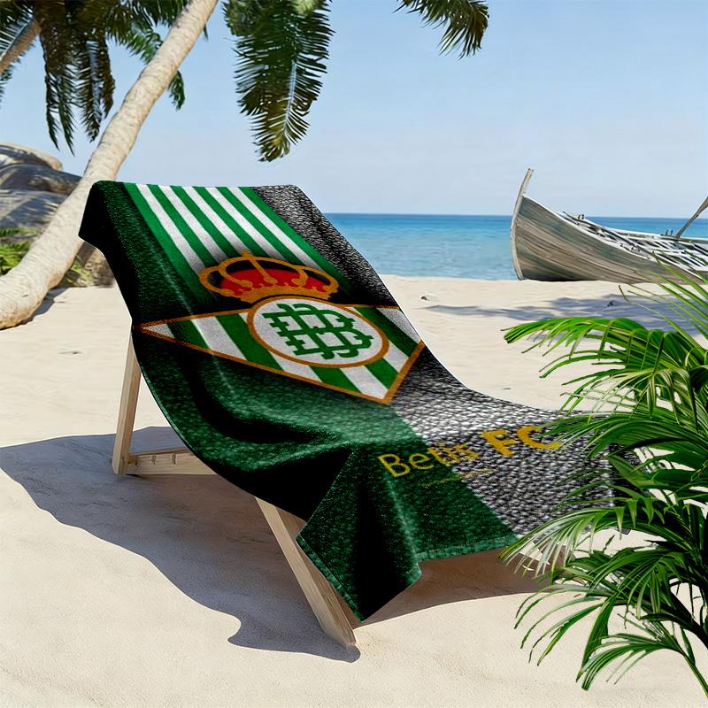 Real Betis Print Beach Towel, Large Soft Quick Dry Towel for Beach Camping Swimming